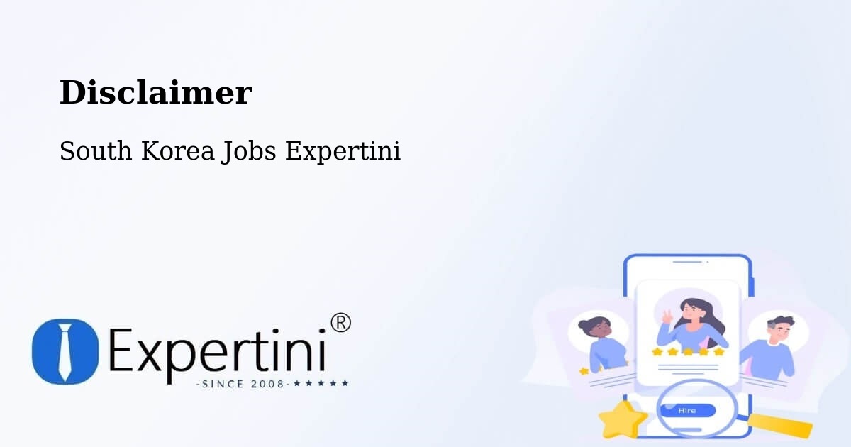 Disclaimer – Wabu - South Korea Jobs Expertini